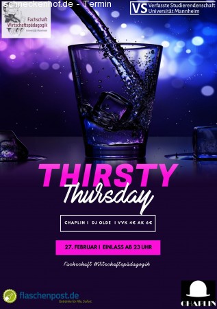 Thirsty Thursday by FS WiPäd Werbeplakat