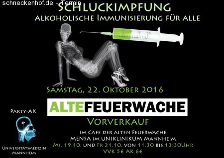 Medizinerfete - Schluckimpfung Werbeplakat